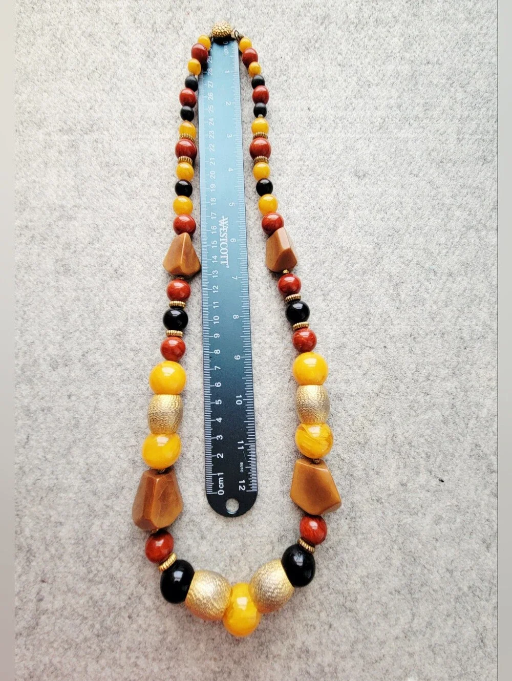 VINTAGE Cadoro CHUNKY Bold Multicolor Beaded Statement Necklace
